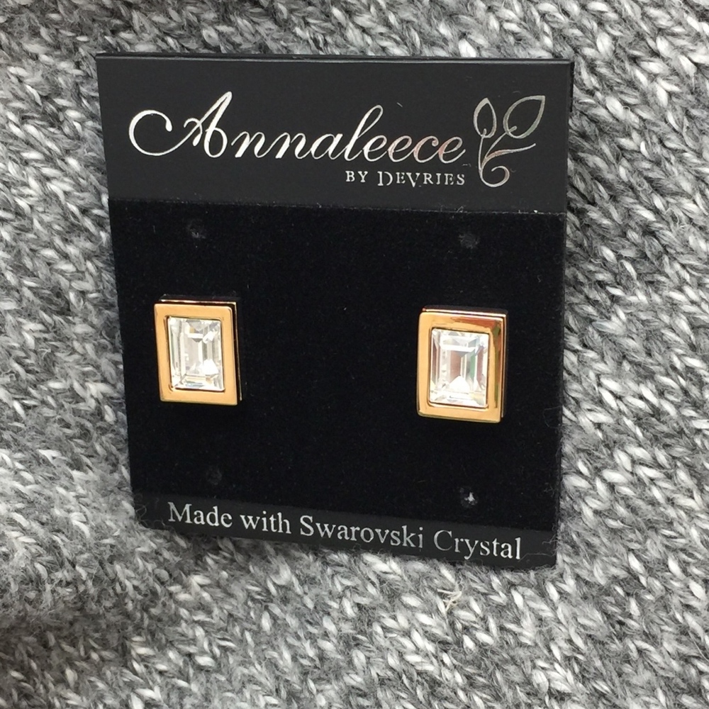 Gold plated earrings with Swarovski elements